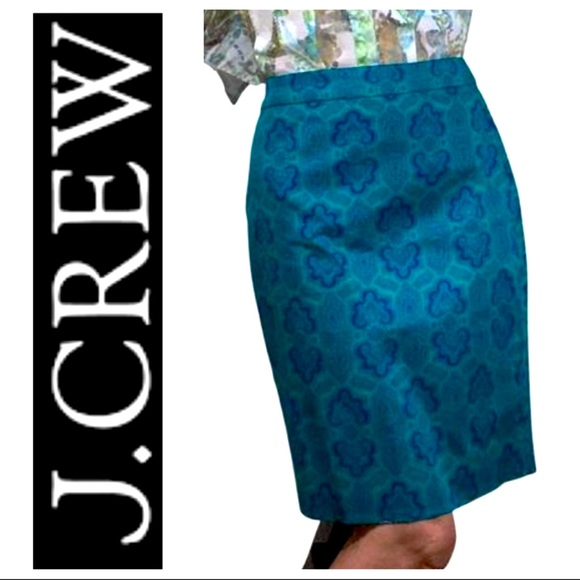J. Crew Dresses & Skirts - NWT J. Crew No.2 Blue Paisley Pencil Skirt